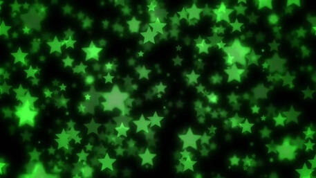 falling green stars